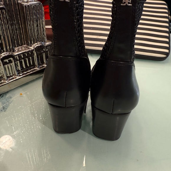 Sam Edelman Black Woven Ankle Boots - Picture 6 of 8